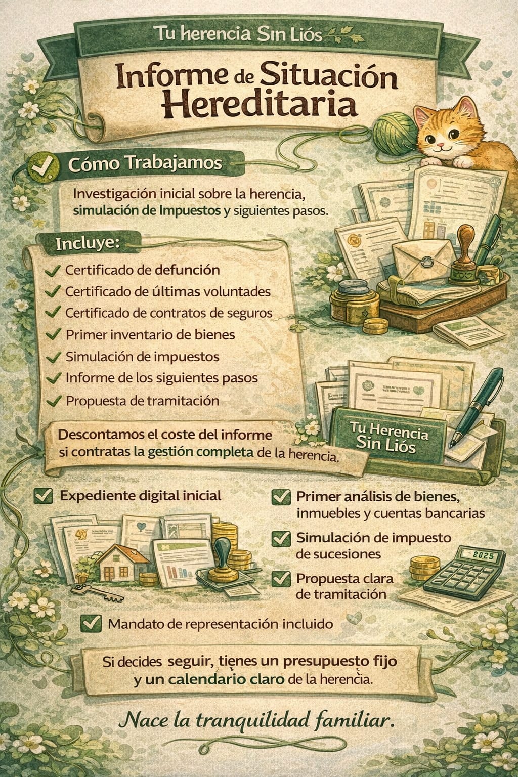 informe de situación testamentaria